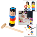 Boneco mágico de madeira inquebrável da Eastjing, brinquedo para crianças com figura de homem em madeira natural.
