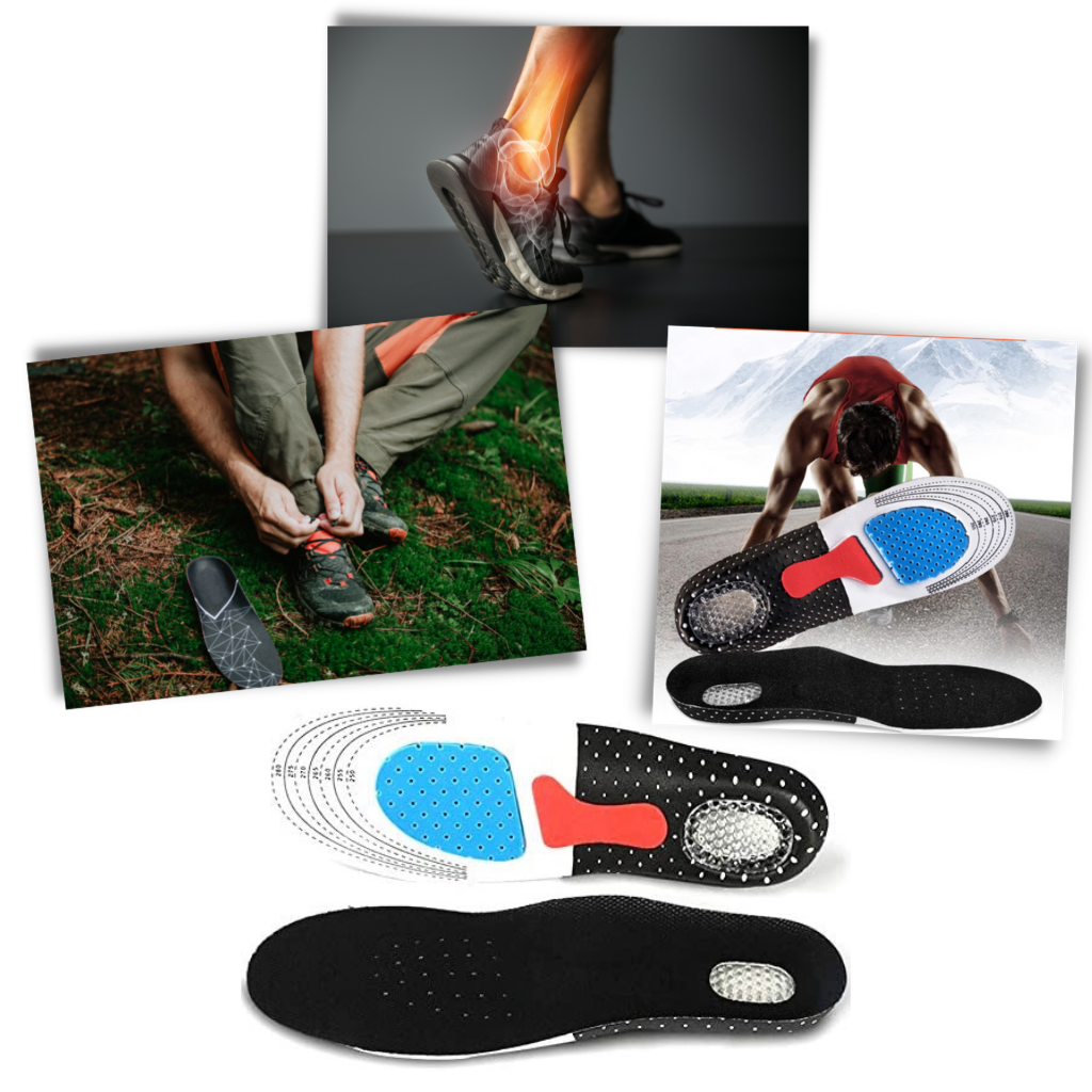 Palmilhas unissex de gel da Frcolor para corrida, com suporte confortável para o cuidado dos pés em calçados esportivos.