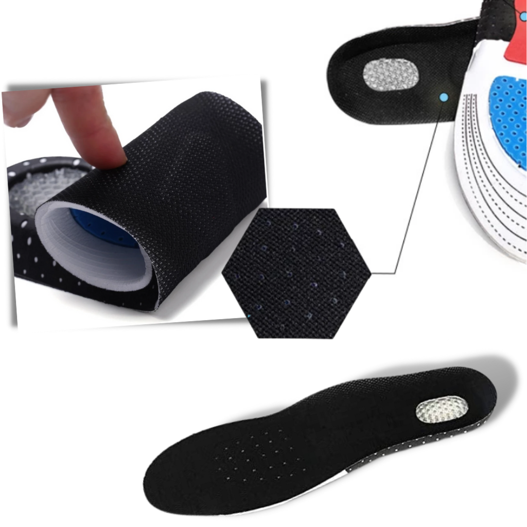 Palmilhas unissex de gel da Frcolor para tênis de corrida, leves, arejadas e com efeito desodorante para conforto nos pés.