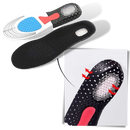 Palmilhas unissex de gel para tênis de corrida, com design ergonômico, fornecendo conforto e suporte para os pés.
