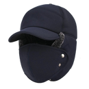 Chapéu unissex Dadaria corta-vento para proteção das orelhas e rosto, cor azul-marinho, material leve e resistente ao vento.