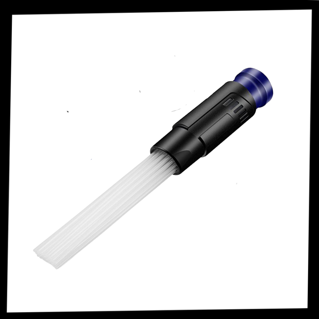 Embout de aspirador anti-pó universal da Eastjing, com escova de limpeza para uso doméstico, visível na embalagem.