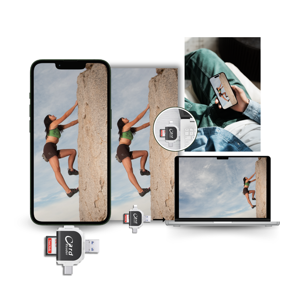 Adaptador universal de cartão SD Taluosi para fácil conexão e transferência de arquivos em dispositivos diversos.