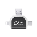 Adaptador universal de cartão SD Taluosi com capa protetora para fácil conexão e armazenamento seguro.