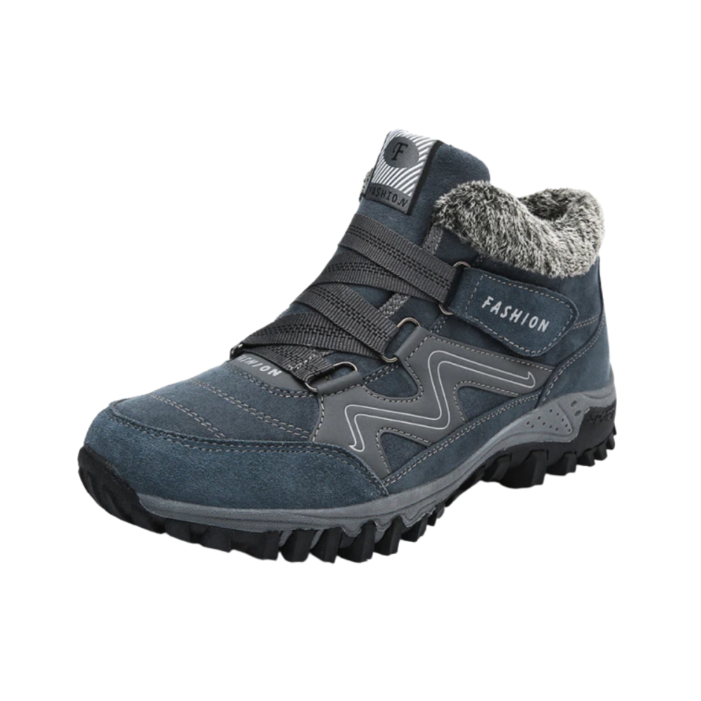 Bottes de hiver en cuir gris de la marque Byte Legend, chaussures élégantes et chaudes pour la saison froide.