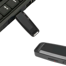 Gravador de voz USB da marca Genérico, mostrador de capacidade de armazenamento em tela digital.