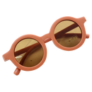 Óculos de sol vintage redondos para crianças de 1 a 5 anos, armação laranja, acessórios estilosos para proteção solar infantil.