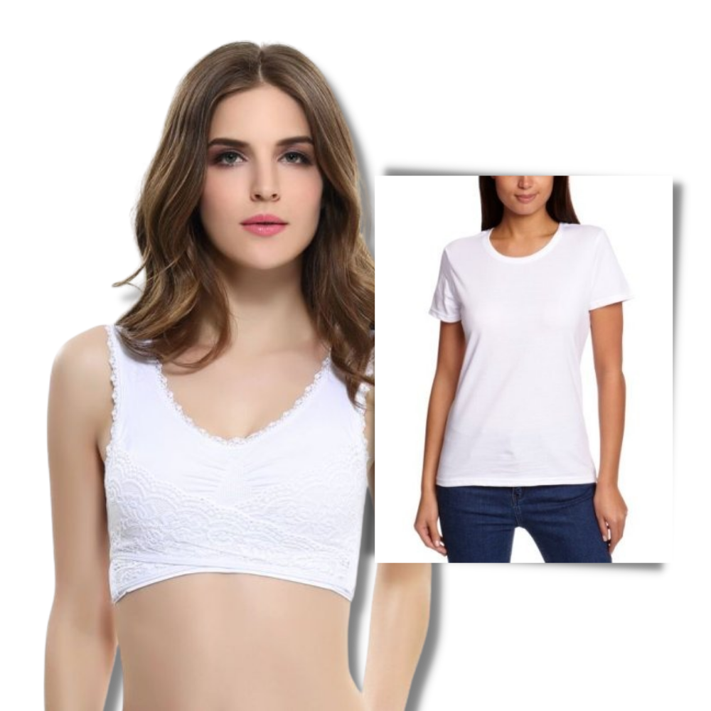 Soutien-gorge push-up sem costura e sem fio da Bali, com efeito anti-bolha e design confortável para uso diário.