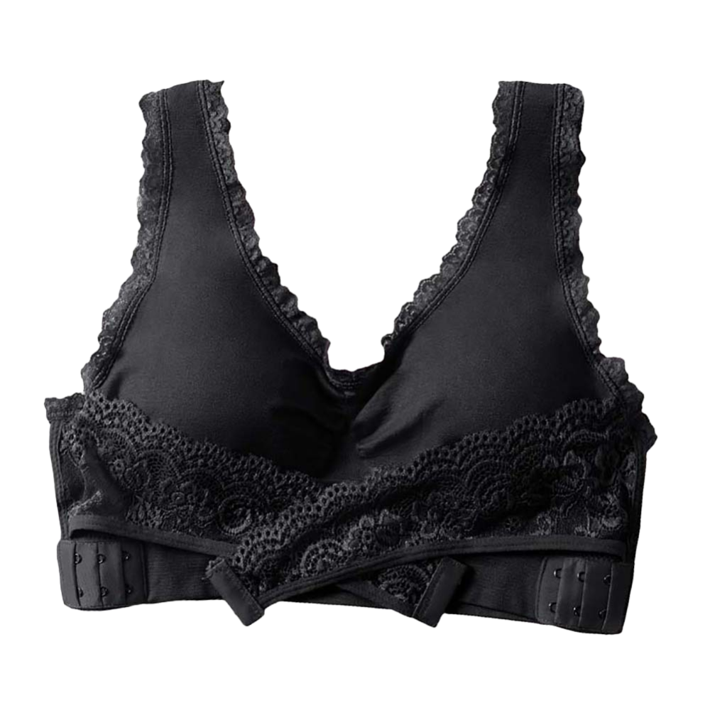 Soutien-gorge push-up sem costura e sem arame da Bali, preto, com acabamento confortável e design que realça o busto.