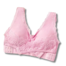 Soutien-gorge push-up sem costura e sem fio da Bali em rosa claro, com design confortável e sem enchimento.