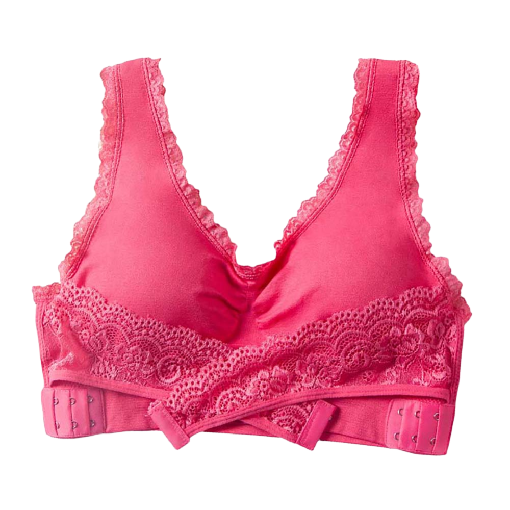 Soutien-gorge push-up sem costura e sem fio da Bali, cor rosa, confortável e com efeito realce natural.