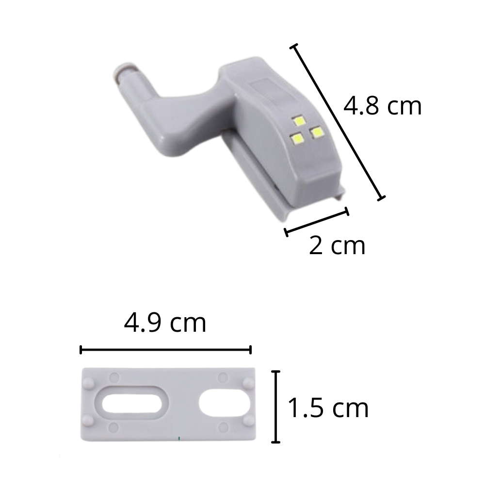 Conjunto de 3 luminárias LED Eastjing para portas de armário, com luzes brilhantes para iluminação eficiente e moderna.