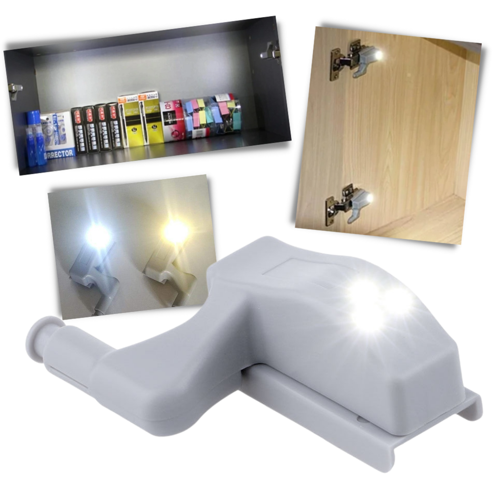 Conjunto de 3 luminárias LED para dobradiças da Eastjing, iluminação prática e eficiente para móveis de guarda-roupa.