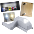 Conjunto de 3 luminárias LED para dobradiças da Eastjing, iluminação prática e eficiente para móveis de guarda-roupa.