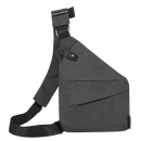 Sacoche à prova d'água Eaoattm, bolsa de mão cinza com bolso personalizável, ideal para proteção contra água.