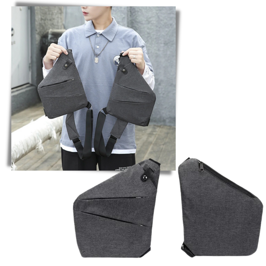 Sacoche à prova d'água Eaoattm, bolso pessoal resistente, versão esquerda e direita, ideal para proteger objetos pessoais.