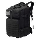Mochila de camping resistente de 50L da Colaxi, à prova d'água, durável e com painel de malha respirável na cor preta.