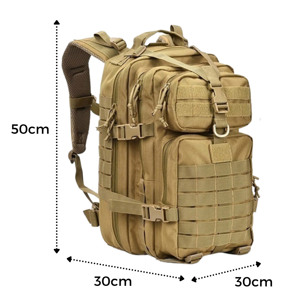 Mochila de camping de 50L da Colaxi, resistente à água, com painel de malha respirável e design durável para aventuras ao ar livre.
