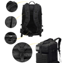 Mochila de camping resistente de 50L da Colaxi, à prova d'água com alças ergonômicas e painel de malha respirável.