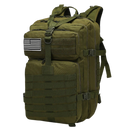 Mochila de camping resistente de 50L da Colaxi, à prova d'água, durável e com painel de malha respirável na cor verde