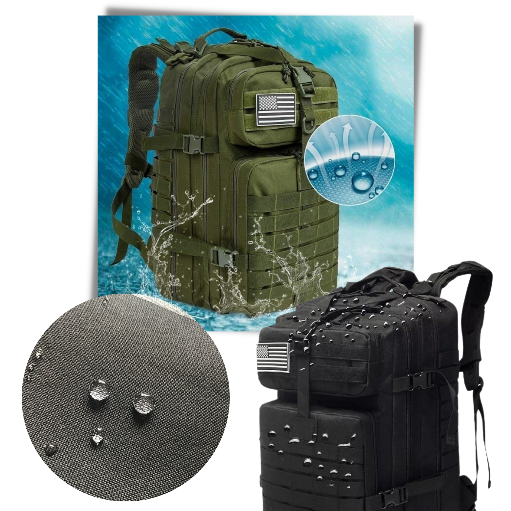 Mochila de camping resistente de 50L da Colaxi, à prova d'água, com alças de malha respirável e tecido durável.