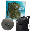 Mochila de camping resistente de 50L da Colaxi, à prova d'água, com alças de malha respirável e tecido durável.