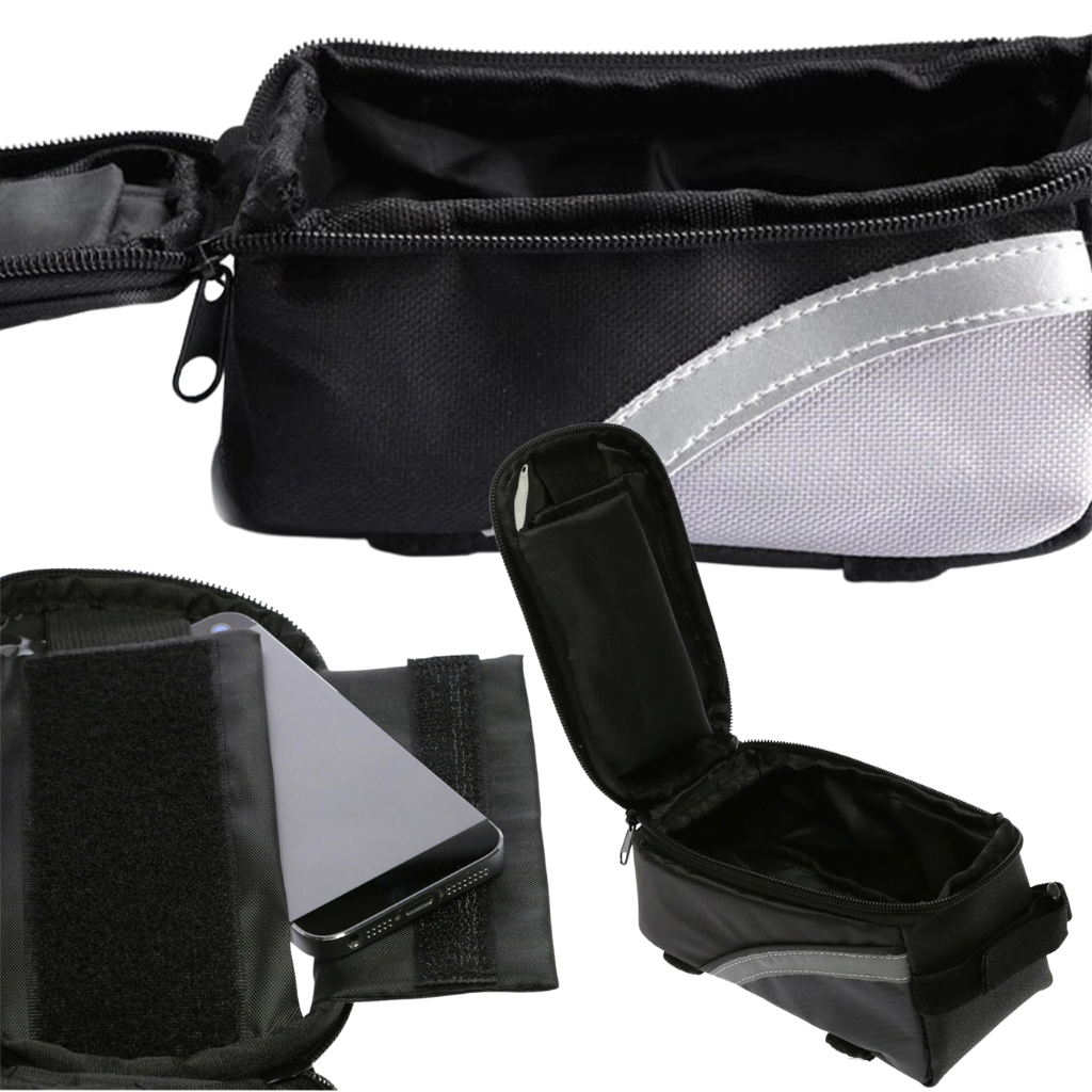 Sacoche impermeável para telefone de ciclismo Sodial, bolso espaçoso para armazenamento em bicicleta, proteção contra água.