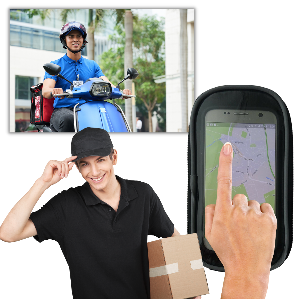 Sacoche impermeável Sodial para telefone de ciclismo, com tela sensível ao toque, fixada em bicicleta para proteção contra água.