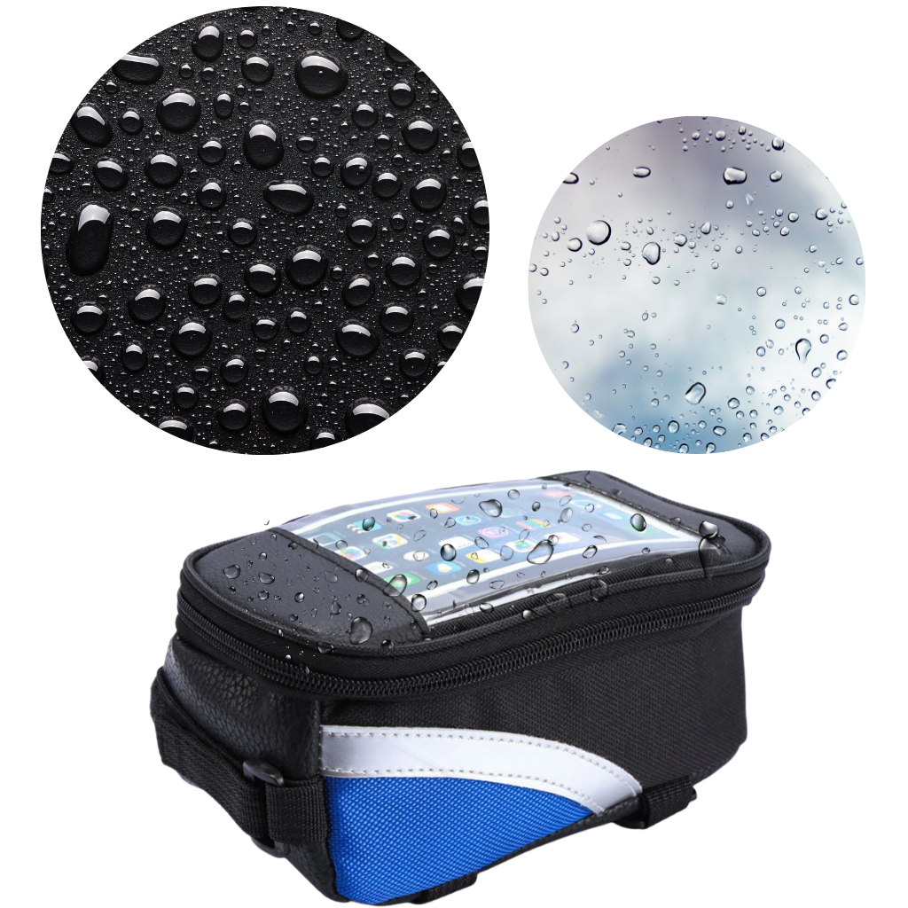 Bolsa impermeável para celular de ciclismo da Sodial, fixa no guidão da bicicleta, proteção contra água e condições climáticas.