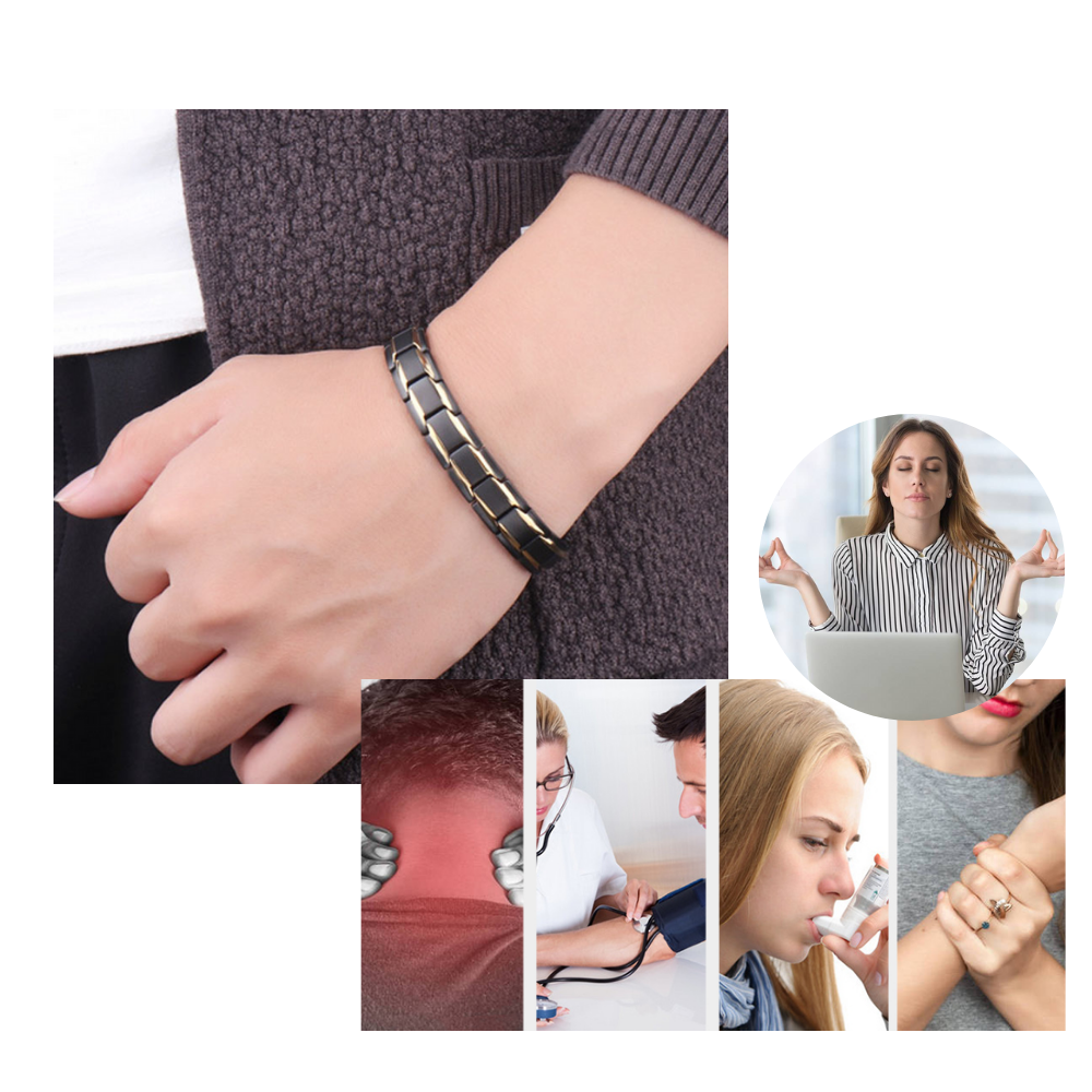 Pulseira magnética Spencer para perda de peso, acessório de treino e fitness com detalhes visíveis na imagem.