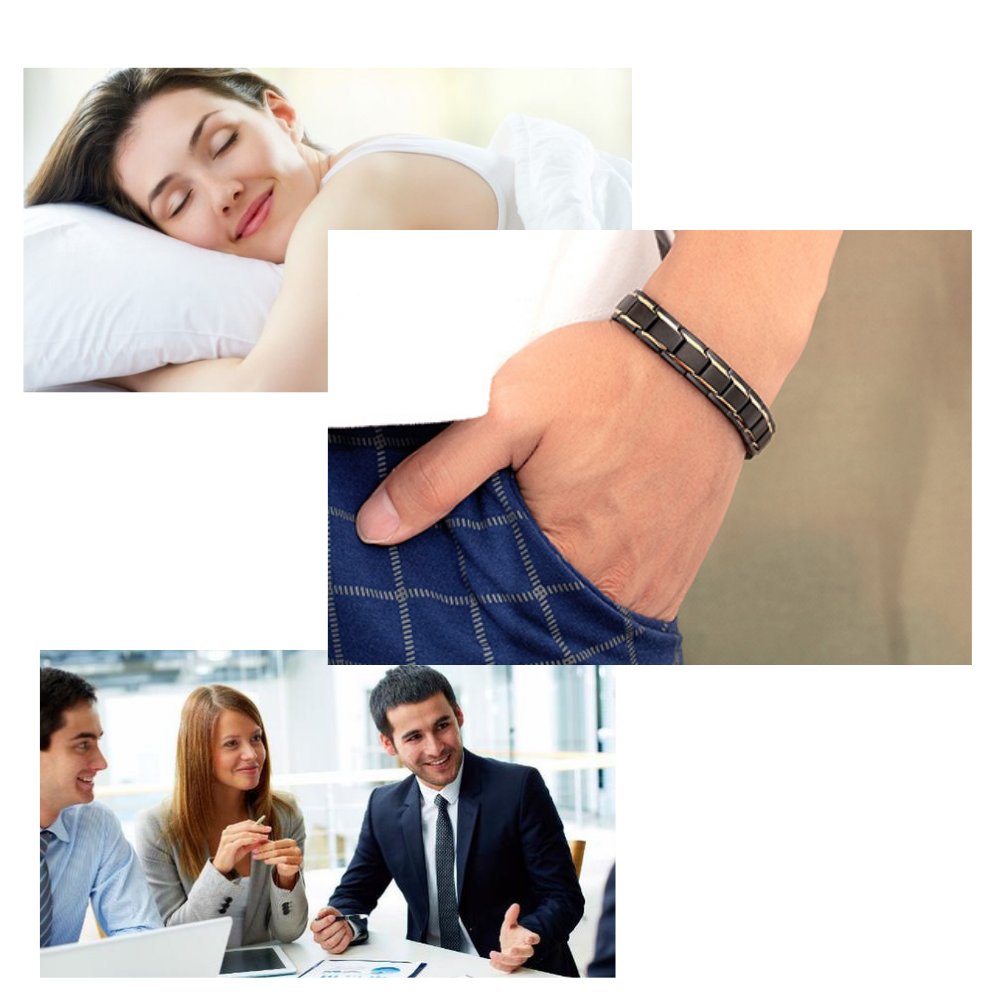 Pulseira magnética da Spencer para emagrecimento, acessório de treino e fitness com acabamento em metal e design moderno.