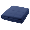 Cobertor lesté Nex para terapia por pressão profunda, em azul escuro, com tecido macio e design confortável para relaxamento.