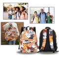 Mochila Neko Astsum da Roffatide, com design fofo de gato, detalhes coloridos e alças ajustáveis, ideal para uso diário.
