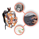 Mochila Neko Astsum da Roffatide com design fofo de gato, alça ajustável e compartimentos espaçosos.