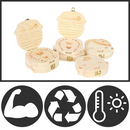 Caixa de dentes de bebê em madeira da Lnkoo, material ecológico, com acabamento natural, ideal para guardar dentes de leite.
