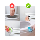 Élévateur de siège de toilettes sans contact Abcelit, pièce de plomberie blanche pour confort et hygiène.
