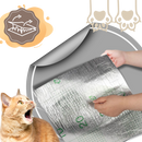 Arranhador de parede adesivo para gatos da Ozerty France, superfície de arranhar com textura para estimular os gatos.