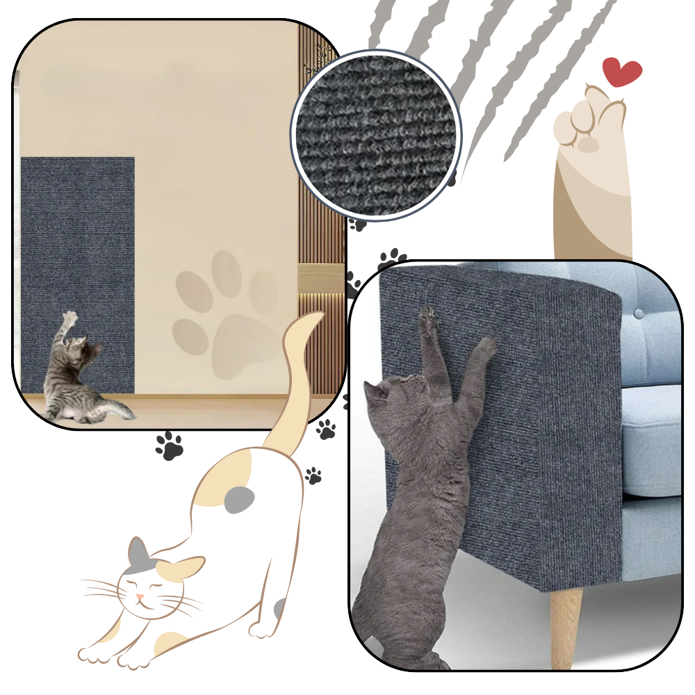 Tapete de arranhar para gatos Ozerty France, fixado na parede, proteção para arranhar e estimular seu gato.