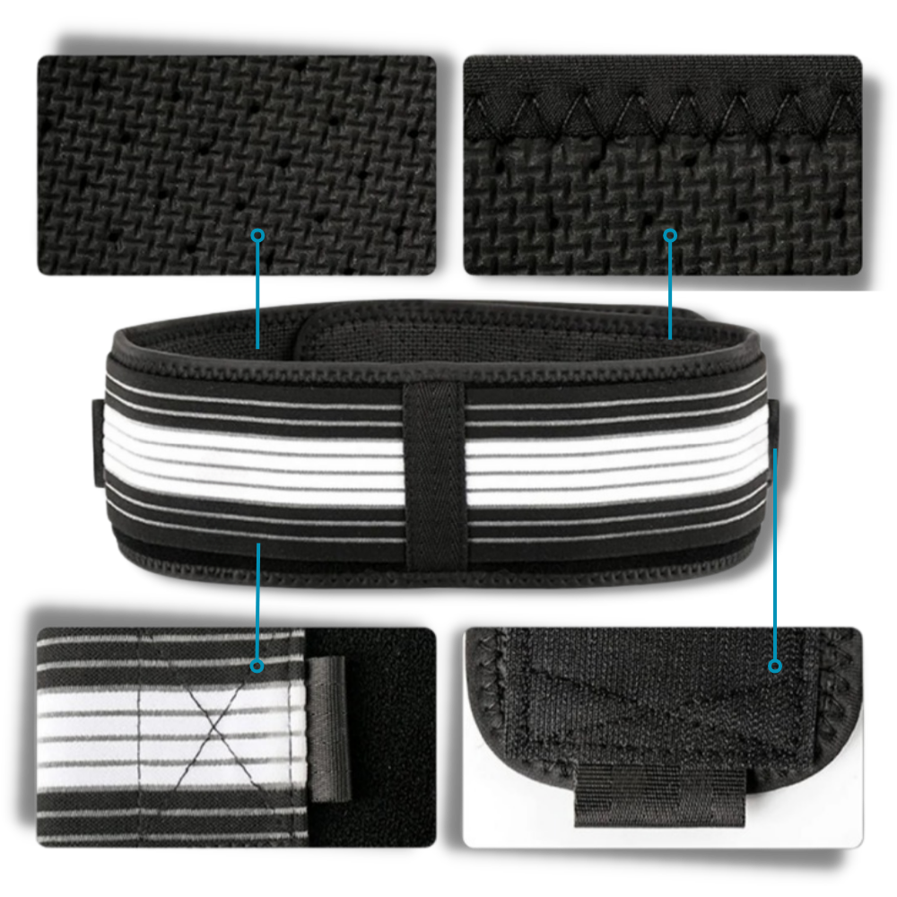 Cinta dorsal ajustável da marca Zlotych, suporte para a região lombar, feita de material resistente, para aliviar dores nas costas.