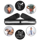 Cinta dorsal ajustável da Zlotych para suporte lombar e alívio de dores nas costas, com design ergonômico e acolchoado.