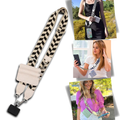 Alça ajustável para telefone móvel da Save The Girls, compatível com portfólios e pinças a bilhetes, em estilo moderno.