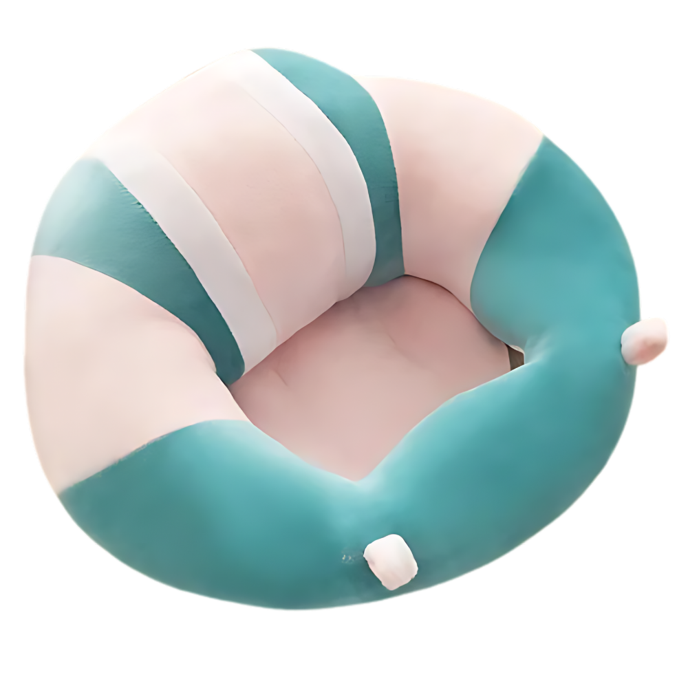 Almofada higiênica ajustável para bebê com listras azul e rosa, mobiliário confortável para recém-nascidos e bebês pequenos.