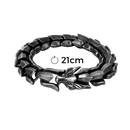Pulseira ajustável em forma de dragão de Midgard, acessório de aço com detalhes detalhados, da marca Sunnimix.