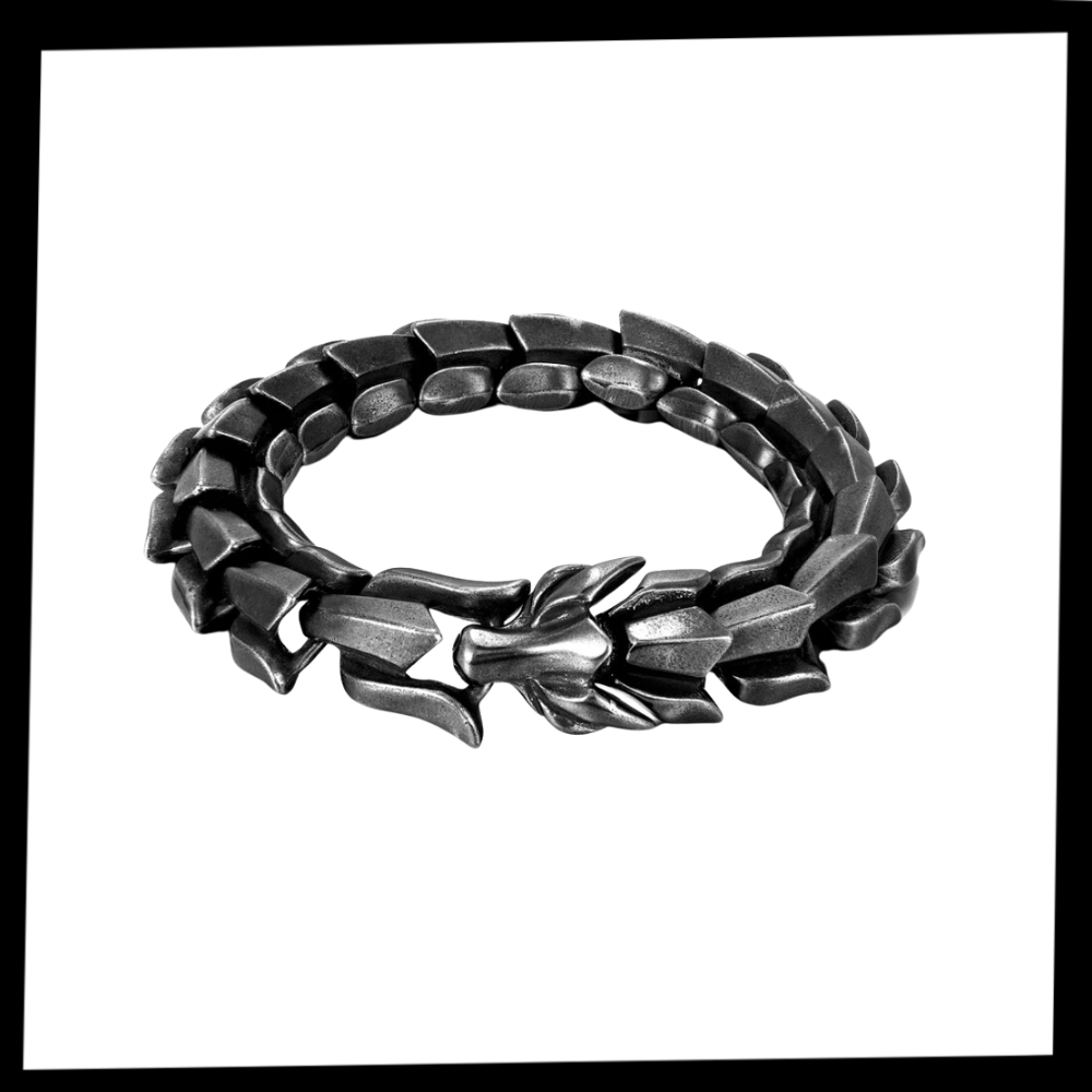 Pulseira ajustável em formato de dragão de Midgard da Sunnimix, com detalhes intrincados e design elegante.