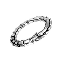 Pulseira ajustável em forma de dragão de Midgard Sunnimix, feita de prata, com detalhes detalhados do símbolo do dragão.