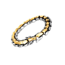 Pulseira ajustável com design de dragão de Midgard em prata e dourado, criada pela marca Sunnimix.