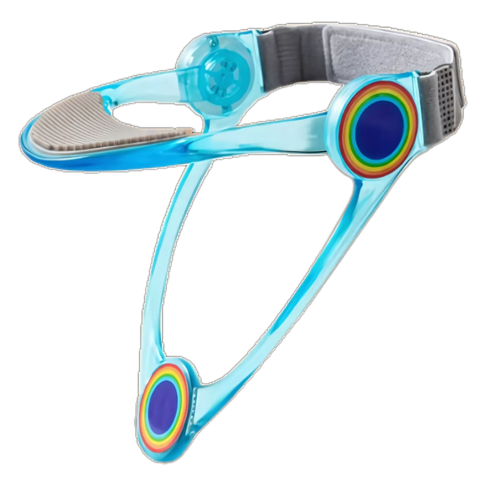 Corrector de postura cervical ajustável Keusn em azul, acessório de suporte para manter a postura correta do pescoço.