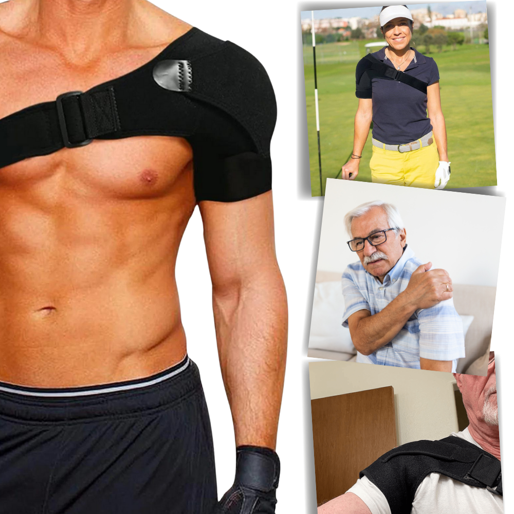 Órthese ajustável Neo-G para suporte de ombro, material de fisioterapia e ergoterapia, com alças reguláveis e suporte confortável.
