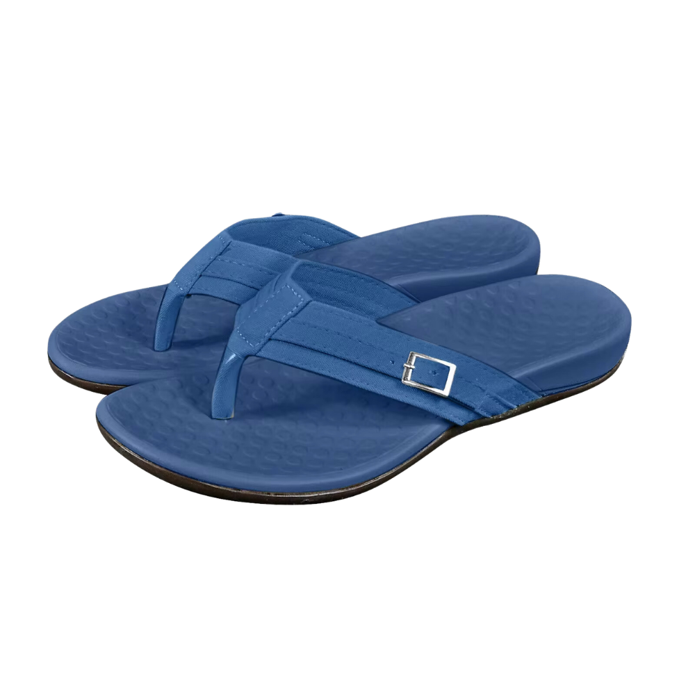 Sandálias ortopédicas Ozerty com tiras ajustáveis, calçado confortável para suporte e estabilidade dos pés.