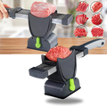 Fatiador de carne manual ajustável da marca Generic, com lâmina para cortar fatias de diferentes espessuras.